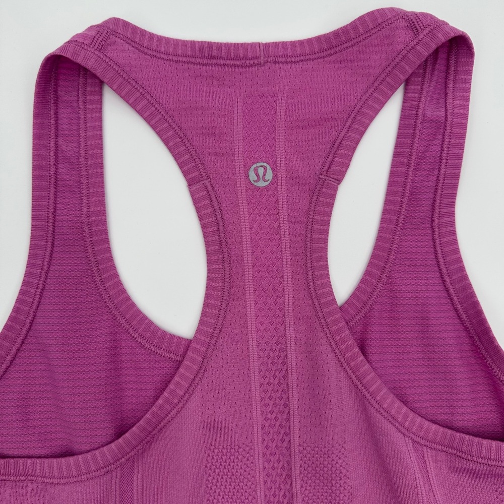 Lululemon Run Swiftly Tech Racerback Tank Top Pink Purple Athletic Yoga Size 6 - Picture 8 of 13